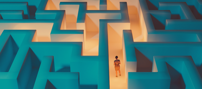 women in a maze